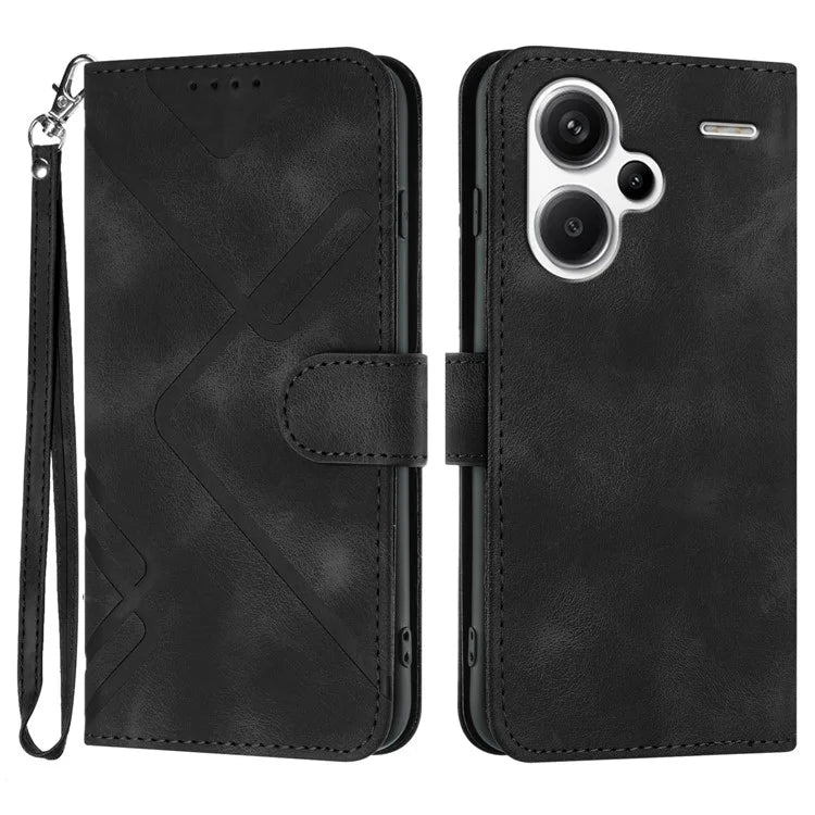 YX0040 For Xiaomi Redmi Note 13 Pro+ 5G Case PU Leather Anti-drop Flip Stand Phone Cover