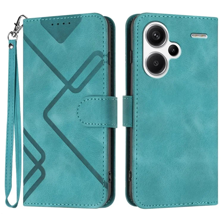 YX0040 For Xiaomi Redmi Note 13 Pro+ 5G Case PU Leather Anti-drop Flip Stand Phone Cover