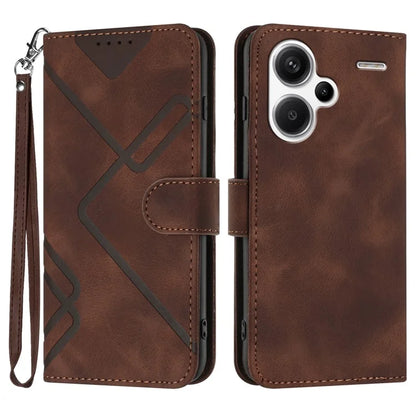 YX0040 For Xiaomi Redmi Note 13 Pro+ 5G Case PU Leather Anti-drop Flip Stand Phone Cover