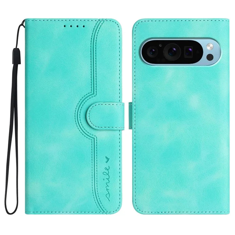 YX003 For Google Pixel 9 Pro Case Wallet Stand Imprinted Leather Phone Cover