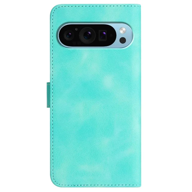 YX003 For Google Pixel 9 Pro Case Wallet Stand Imprinted Leather Phone Cover