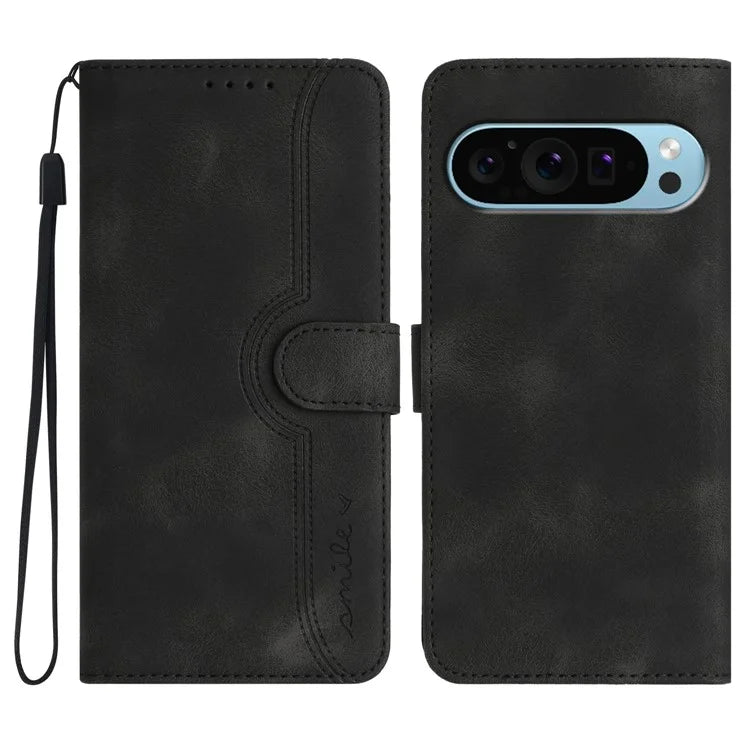 YX003 For Google Pixel 9 Stand Case Scratch-Proof Imprinted Leather Wallet Phone Cover