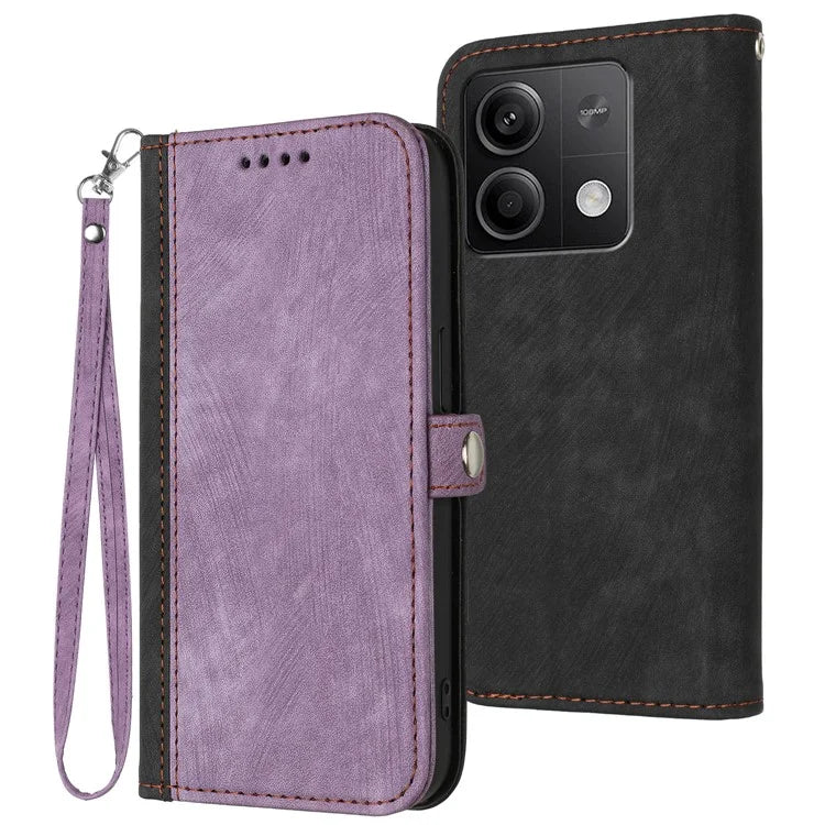 YX0020 For Xiaomi Redmi Note 13 5G Case PU Leather Shockproof Wrist Strap Phone Cover