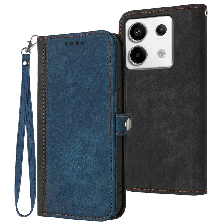 YX0020 For Xiaomi Redmi Note 13 Pro 5G / Poco X6 5G Case Flip PU Leather Wallet Phone Cover with Strap