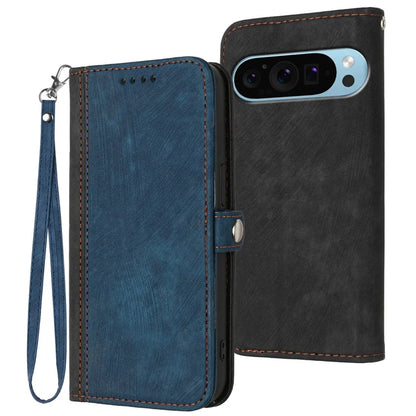YX0020 For Google Pixel 9 Wallet Case PU Leather Flip Phone Cover with Strap