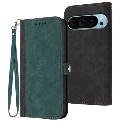 YX0020 For Google Pixel 9 Pro Protective Case PU Leather Wallet Phone Cover with Strap