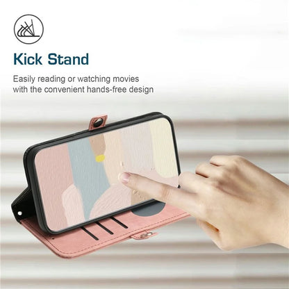 YX0020 For Google Pixel 9 Pro Protective Case PU Leather Wallet Phone Cover with Strap