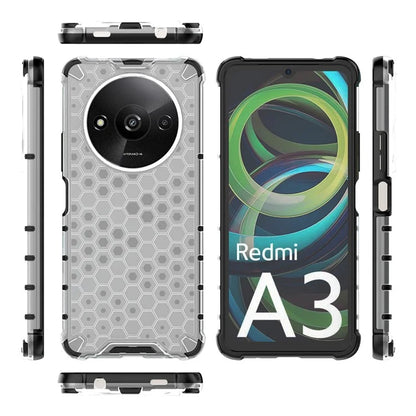 For Xiaomi Redmi A3 Cell Phone Cases Honeycomb Design TPU+PC Anti-scratch Cover