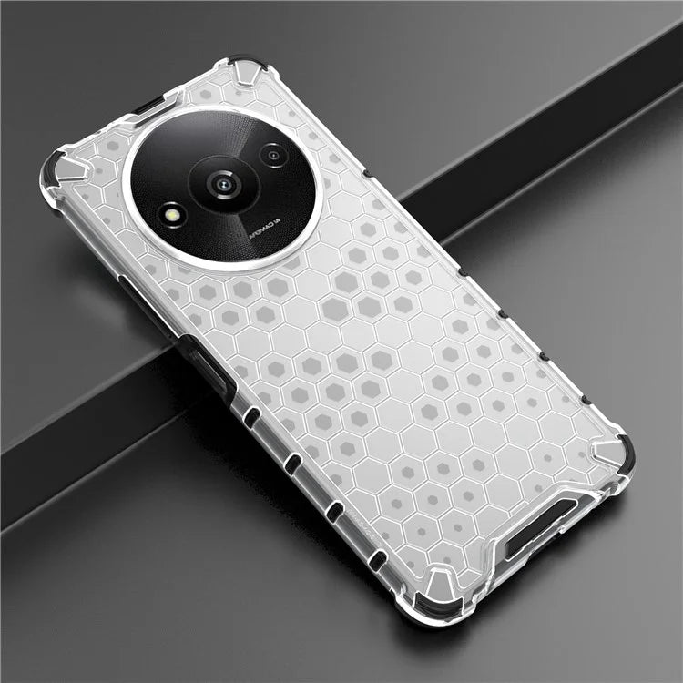For Xiaomi Redmi A3 Cell Phone Cases Honeycomb Design TPU+PC Anti-scratch Cover