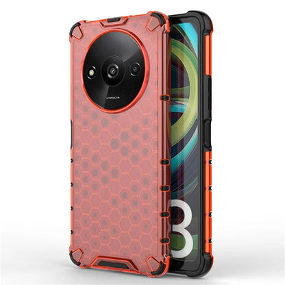 For Xiaomi Redmi A3 Cell Phone Cases Honeycomb Design TPU+PC Anti-scratch Cover