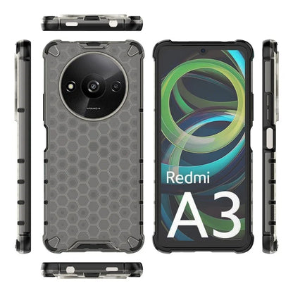 For Xiaomi Redmi A3 Cell Phone Cases Honeycomb Design TPU+PC Anti-scratch Cover