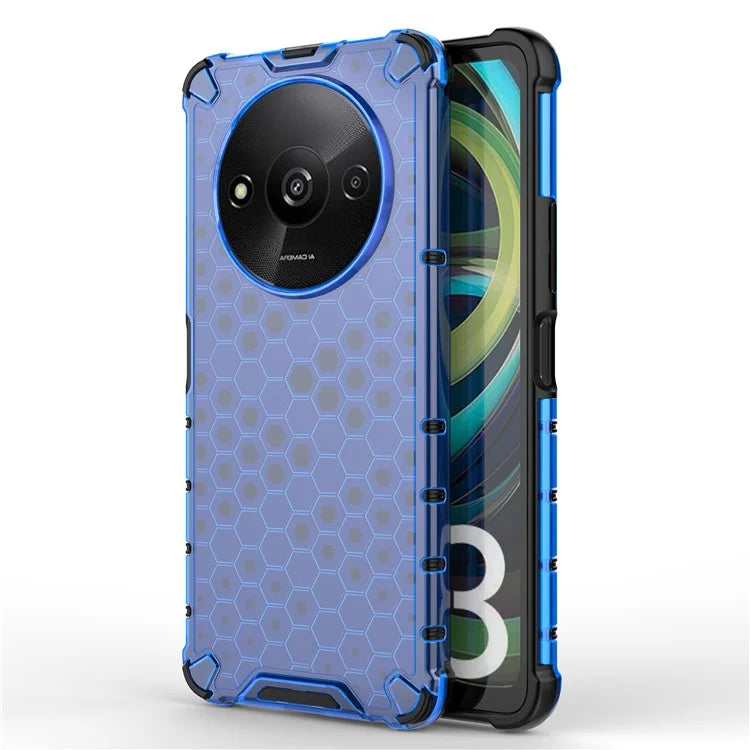 For Xiaomi Redmi A3 Cell Phone Cases Honeycomb Design TPU+PC Anti-scratch Cover