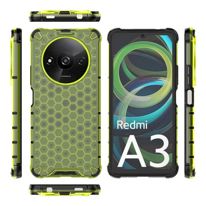 For Xiaomi Redmi A3 Cell Phone Cases Honeycomb Design TPU+PC Anti-scratch Cover