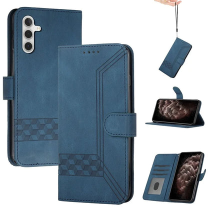 YX0010 Series for Samsung Galaxy S24+ Case Imprinted PU Leather Wallet Protective Cover