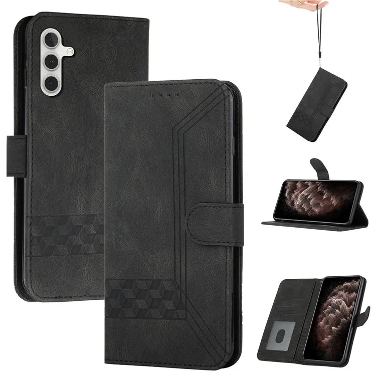 YX0010 Series for Samsung Galaxy S24+ Case Imprinted PU Leather Wallet Protective Cover