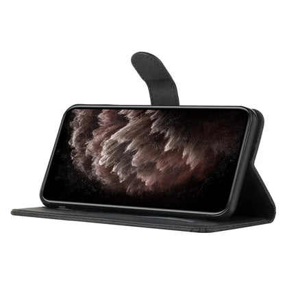 YX0010 Series for Samsung Galaxy S24+ Case Imprinted PU Leather Wallet Protective Cover