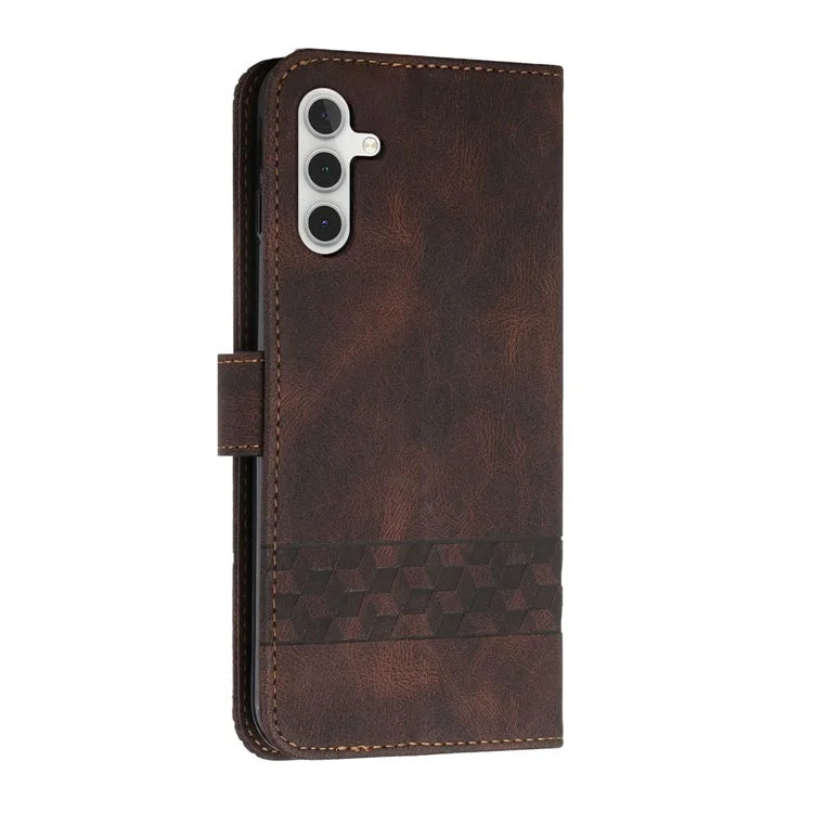 YX0010 Series for Samsung Galaxy S24+ Case Imprinted PU Leather Wallet Protective Cover