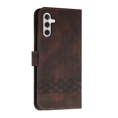 YX0010 Series for Samsung Galaxy S24+ Case Imprinted PU Leather Wallet Protective Cover