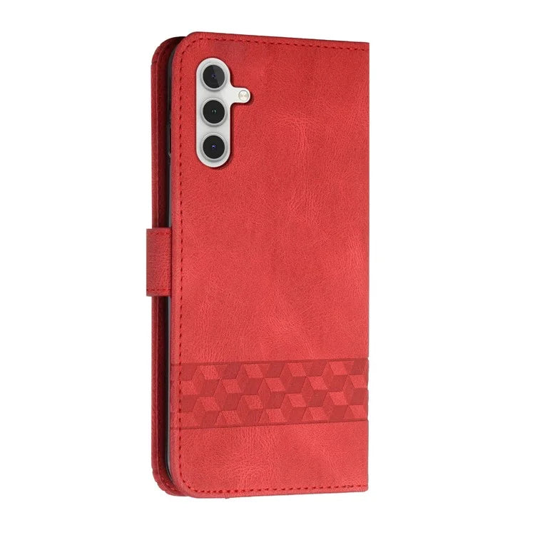 YX0010 Series for Samsung Galaxy S24+ Case Imprinted PU Leather Wallet Protective Cover