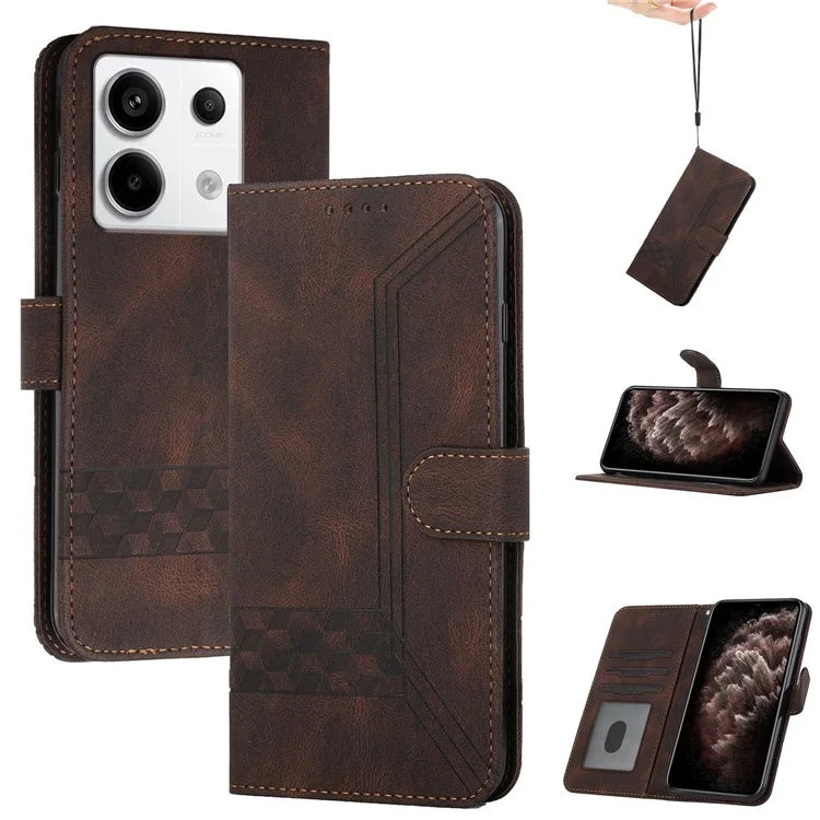 YX0010 Series for Xiaomi Redmi Note 13 Pro 5G / Poco X6 5G Magnetic Phone Case Imprinted Stand Cover