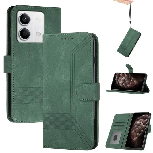 YX0010 Series for Xiaomi Redmi Note 13 4G Case Imprinted PU Leather Wallet Phone Protective Cover