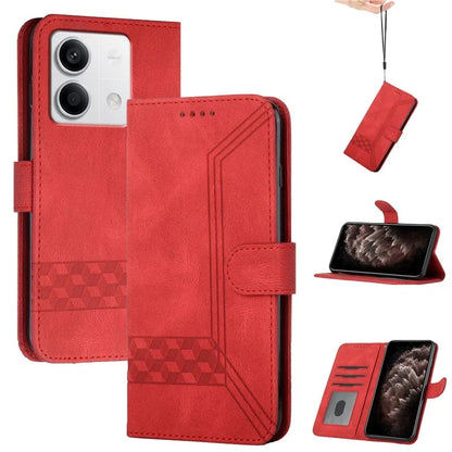 YX0010 Series for Xiaomi Redmi Note 13 4G Case Imprinted PU Leather Wallet Phone Protective Cover