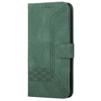 YX0010 Series for Xiaomi Redmi Note 13 Pro 4G / Poco M6 Pro 4G Cell Phone Case PU Leather Folding Stand Coverish Green