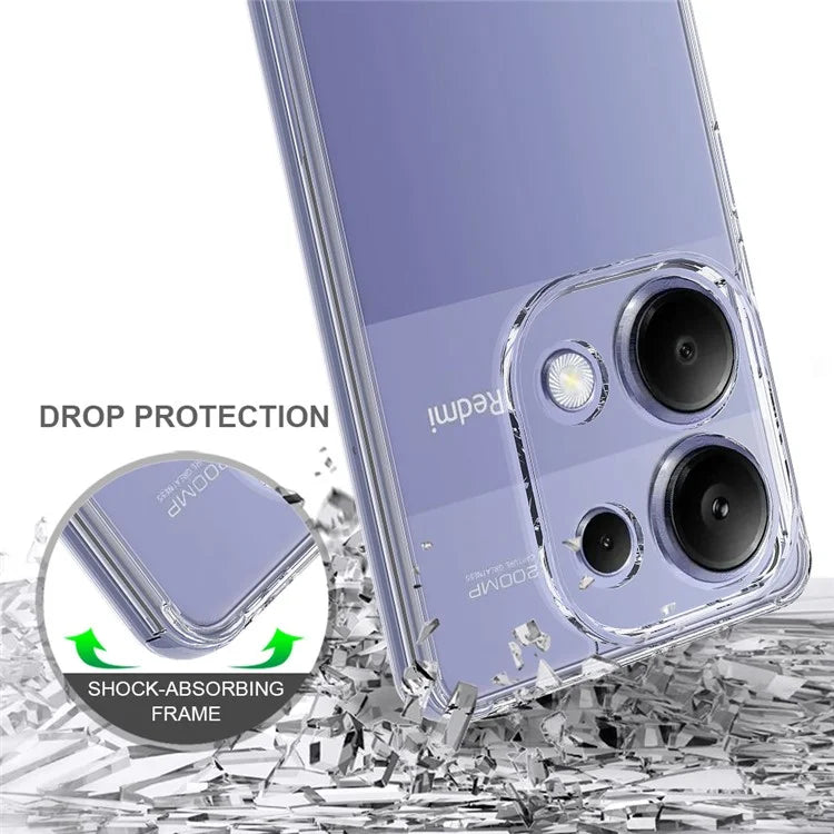 For Xiaomi Redmi Note 13 Pro 4G / Poco M6 Pro 4G Clear Case TPU+Acrylic Back Phone Cover