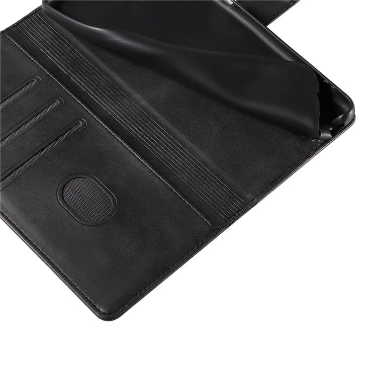 For Samsung Galaxy A24 4G (162.1 x 77.6 x 8.3mm) Wallet Case Calf Texture Leather+TPU Phone Cover