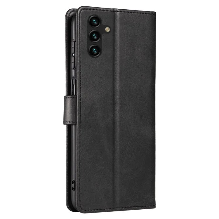 For Samsung Galaxy A24 4G (162.1 x 77.6 x 8.3mm) Wallet Case Calf Texture Leather+TPU Phone Cover