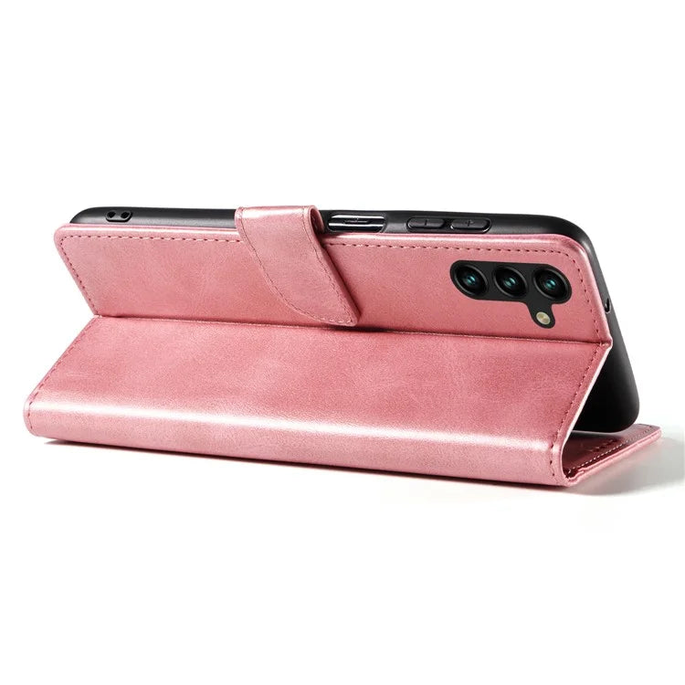 For Samsung Galaxy A24 4G (162.1 x 77.6 x 8.3mm) Wallet Case Calf Texture Leather+TPU Phone Cover