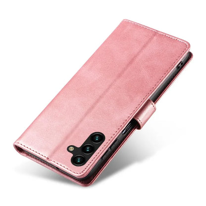 For Samsung Galaxy A24 4G (162.1 x 77.6 x 8.3mm) Wallet Case Calf Texture Leather+TPU Phone Cover