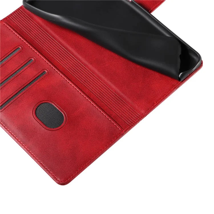 For Samsung Galaxy A24 4G (162.1 x 77.6 x 8.3mm) Wallet Case Calf Texture Leather+TPU Phone Cover