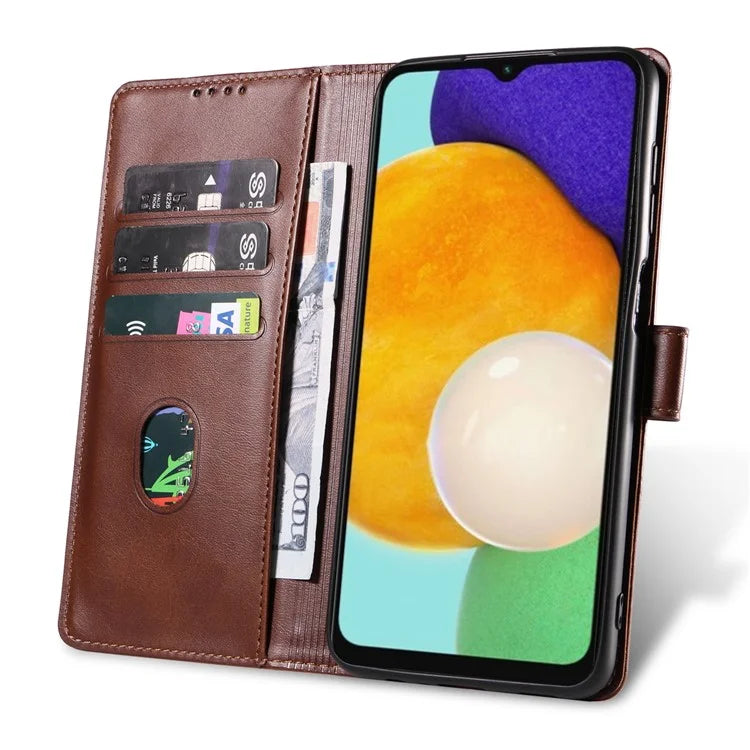 For Samsung Galaxy A05s 4G Case Leather Stand Phone Shell with Magnetic Closure
