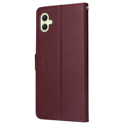 For Samsung Galaxy A05 4G Leather Case Card Slots Flip Phone Cover with Magnetic Closure