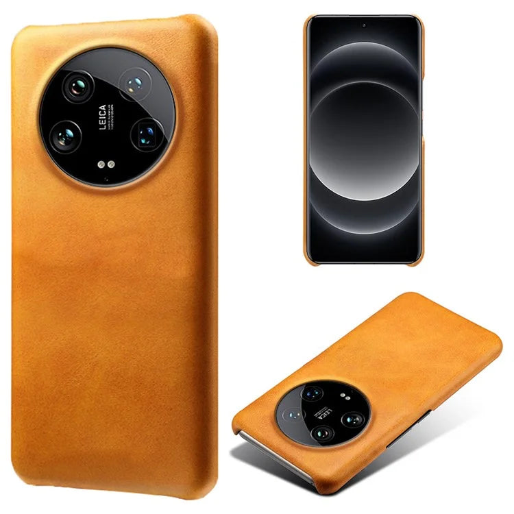 For Xiaomi 14 Ultra Shockproof PU Leather+PC Mobile Phone Cover Calf Texture Case