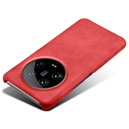 For Xiaomi 14 Ultra Shockproof PU Leather+PC Mobile Phone Cover Calf Texture Case