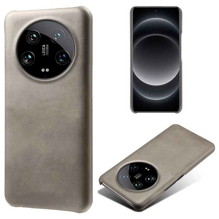 For Xiaomi 14 Ultra Shockproof PU Leather+PC Mobile Phone Cover Calf Texture Case