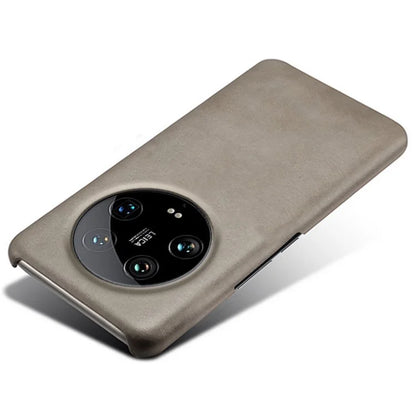 For Xiaomi 14 Ultra Shockproof PU Leather+PC Mobile Phone Cover Calf Texture Case