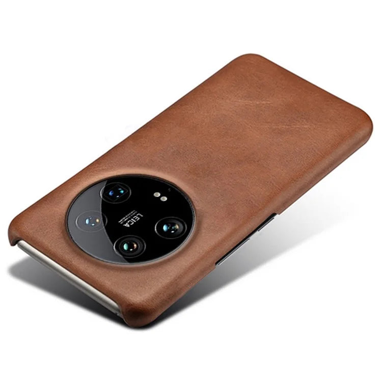 For Xiaomi 14 Ultra Shockproof PU Leather+PC Mobile Phone Cover Calf Texture Case