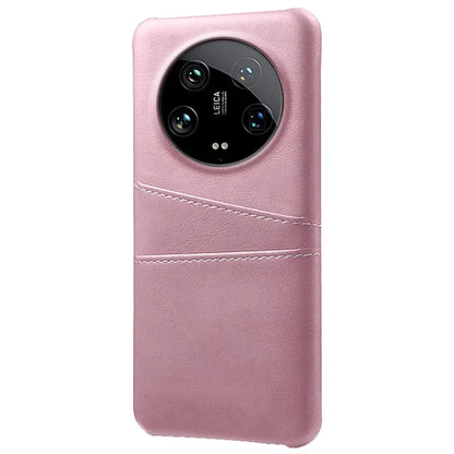 For Xiaomi 14 Ultra Mobile Phone Case PU Leather Coated PC Cover with 2 Card Slots
