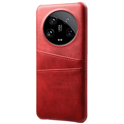 For Xiaomi 14 Ultra Mobile Phone Case PU Leather Coated PC Cover with 2 Card Slots