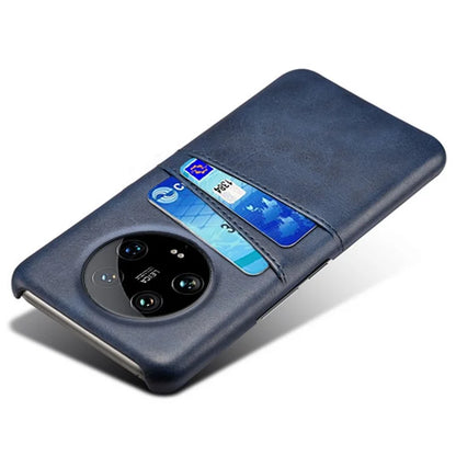 For Xiaomi 14 Ultra Mobile Phone Case PU Leather Coated PC Cover with 2 Card Slots