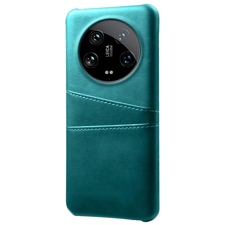 For Xiaomi 14 Ultra Mobile Phone Case PU Leather Coated PC Cover with 2 Card Slots