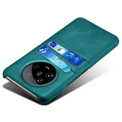 For Xiaomi 14 Ultra Mobile Phone Case PU Leather Coated PC Cover with 2 Card Slots