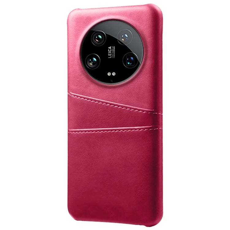 For Xiaomi 14 Ultra Mobile Phone Case PU Leather Coated PC Cover with 2 Card Slots