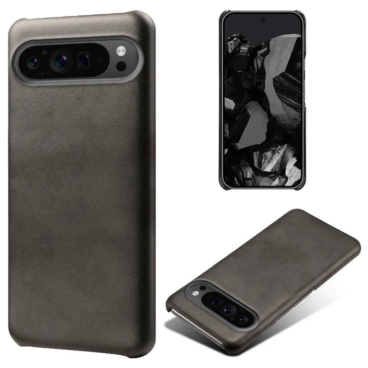 For Google Pixel 9 Pro Calf Texture Case PU Leather+PC Mobile Phone Cover