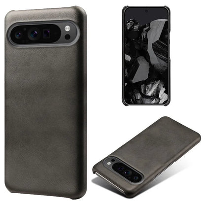 For Google Pixel 9 Pro Calf Texture Case PU Leather+PC Mobile Phone Cover