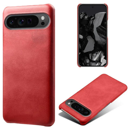 For Google Pixel 9 Pro Calf Texture Case PU Leather+PC Mobile Phone Cover