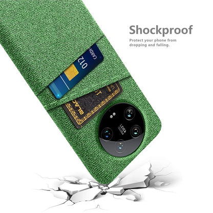 For Xiaomi 14 Ultra Case Cloth Texture Hard PC Phone Cover with Dual Card Slots